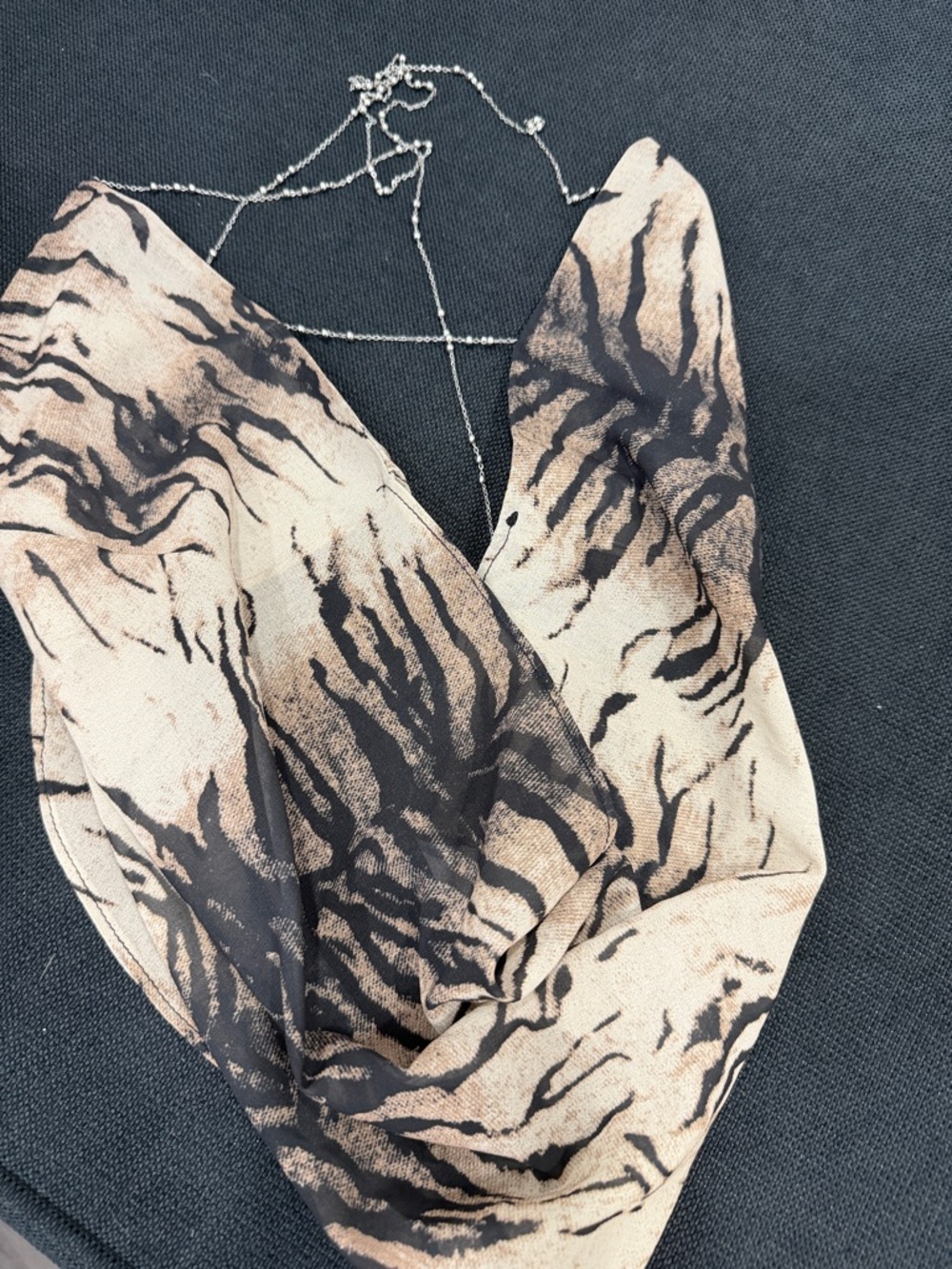 Fashion Nova Beige and Black Tiger Print Camisole